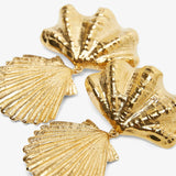 Shells earrings in vintage gold