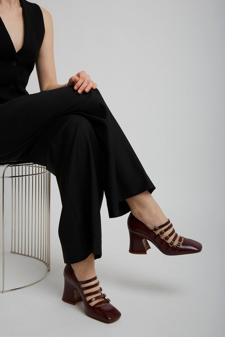Janis dark purple pumps