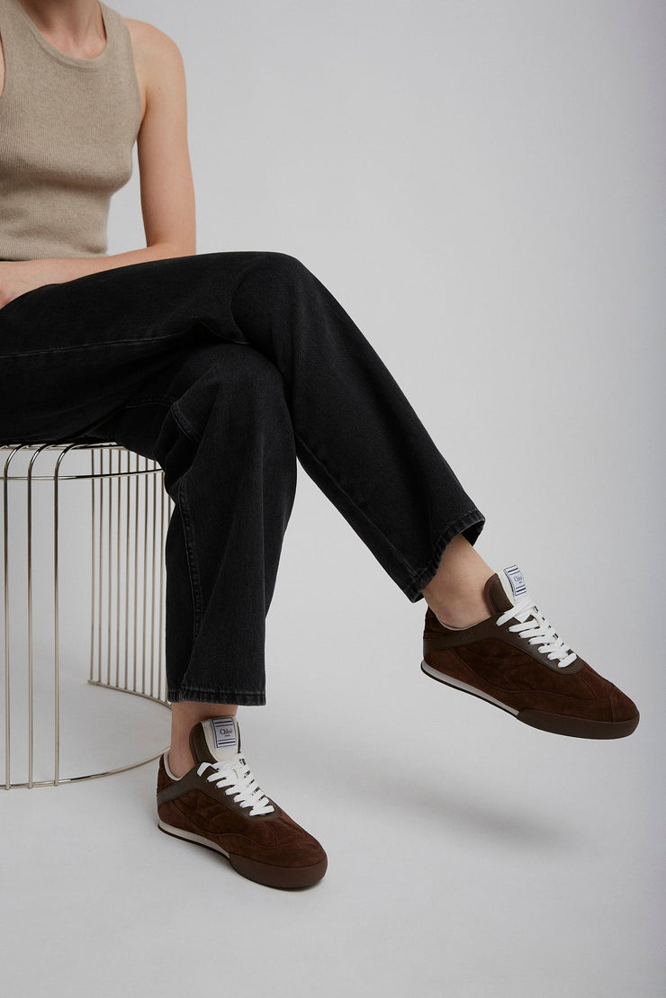 Chloe kick brown sneakers