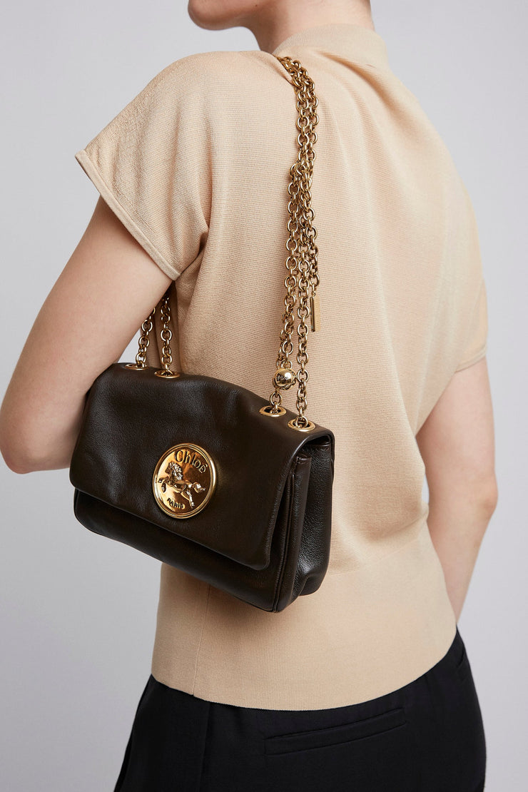 Chloe heritage dark brown shoulder bag