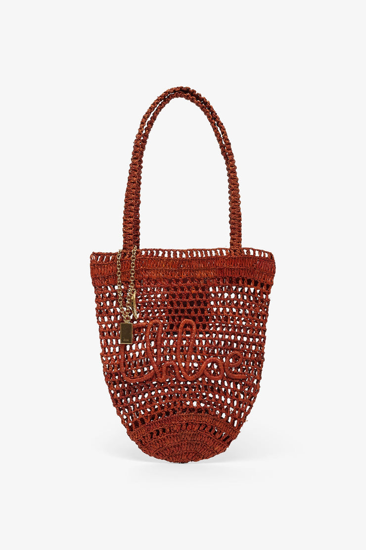 Summer banana small red tote bag