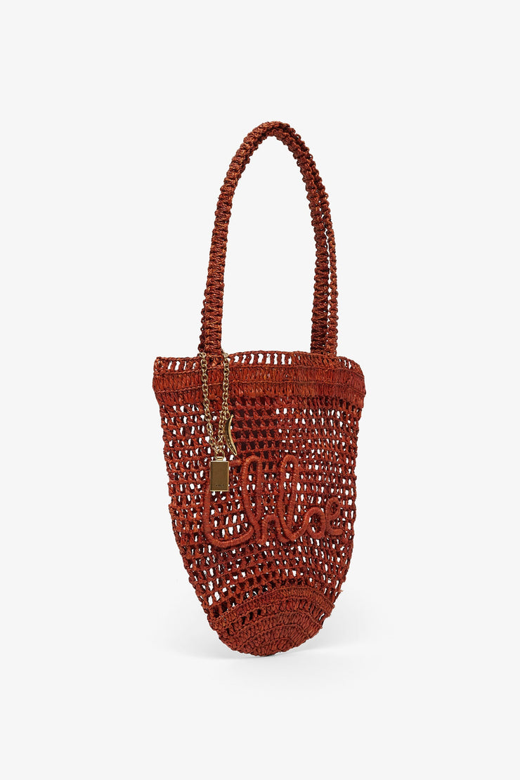 Summer banana small red tote bag