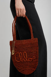 Summer banana small red tote bag