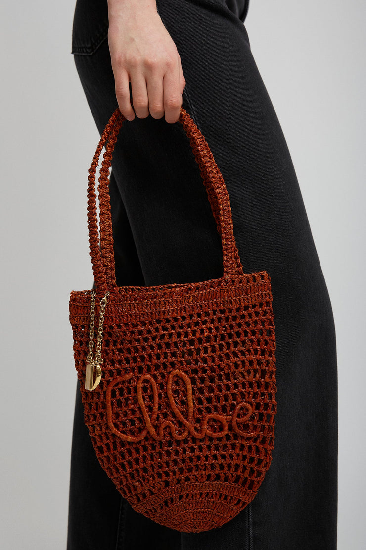 Summer banana small red tote bag