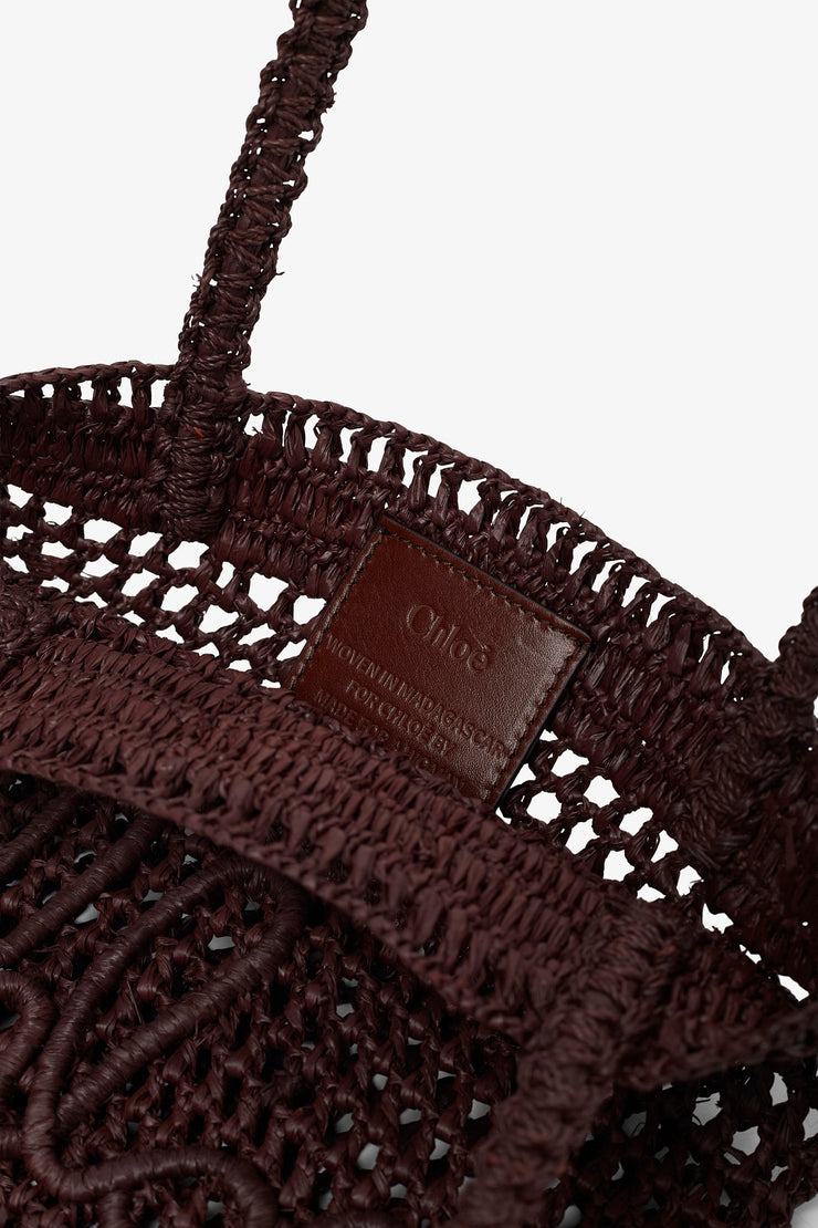 Summer banana small brown tote bag