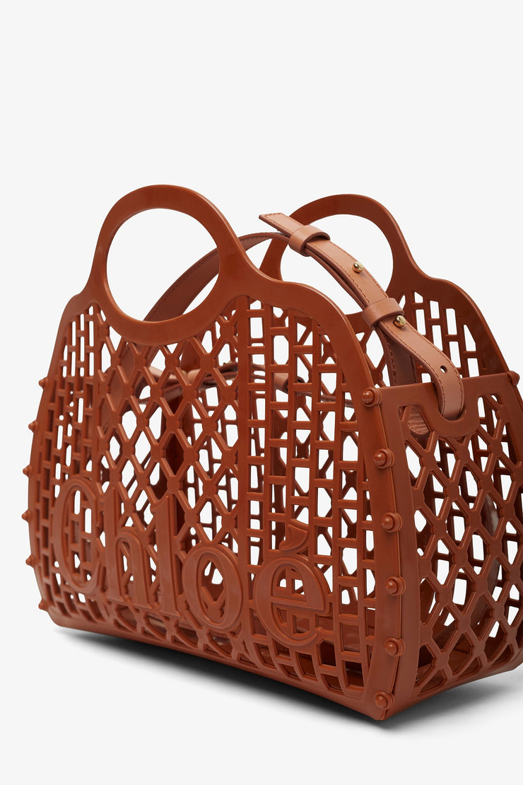 Chloe cage brown jelly bag
