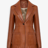 Tailored leather jacket