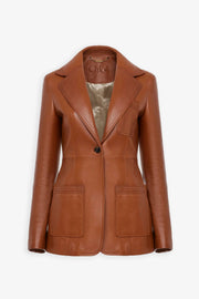 Tailored leather jacket