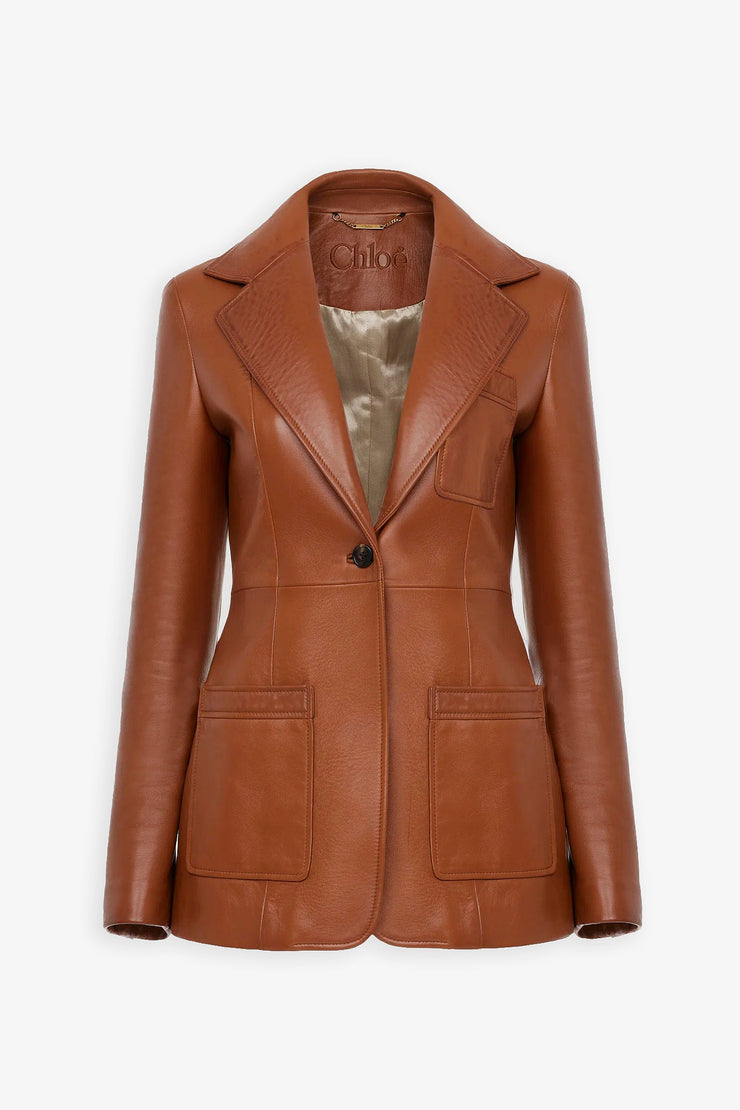 Tailored leather jacket