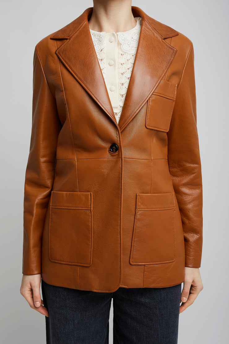 Tailored leather jacket