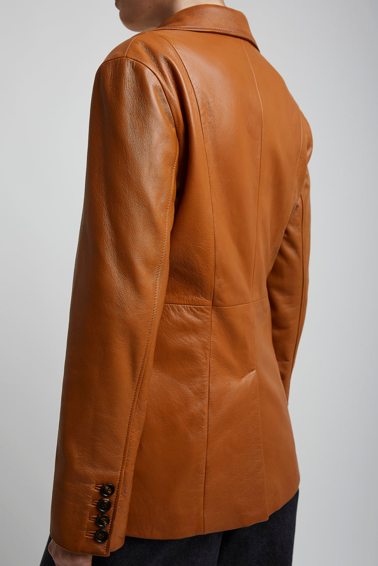Tailored leather jacket