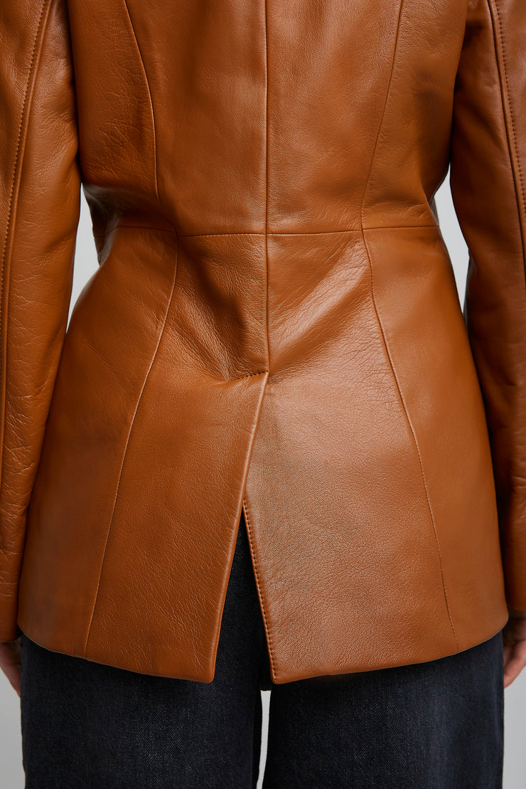 Tailored leather jacket