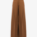 High rise cotton canvas pants