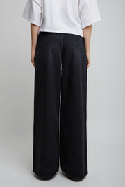High rise dark jeans