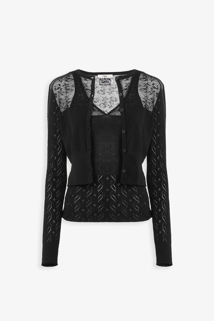 Black knitted top