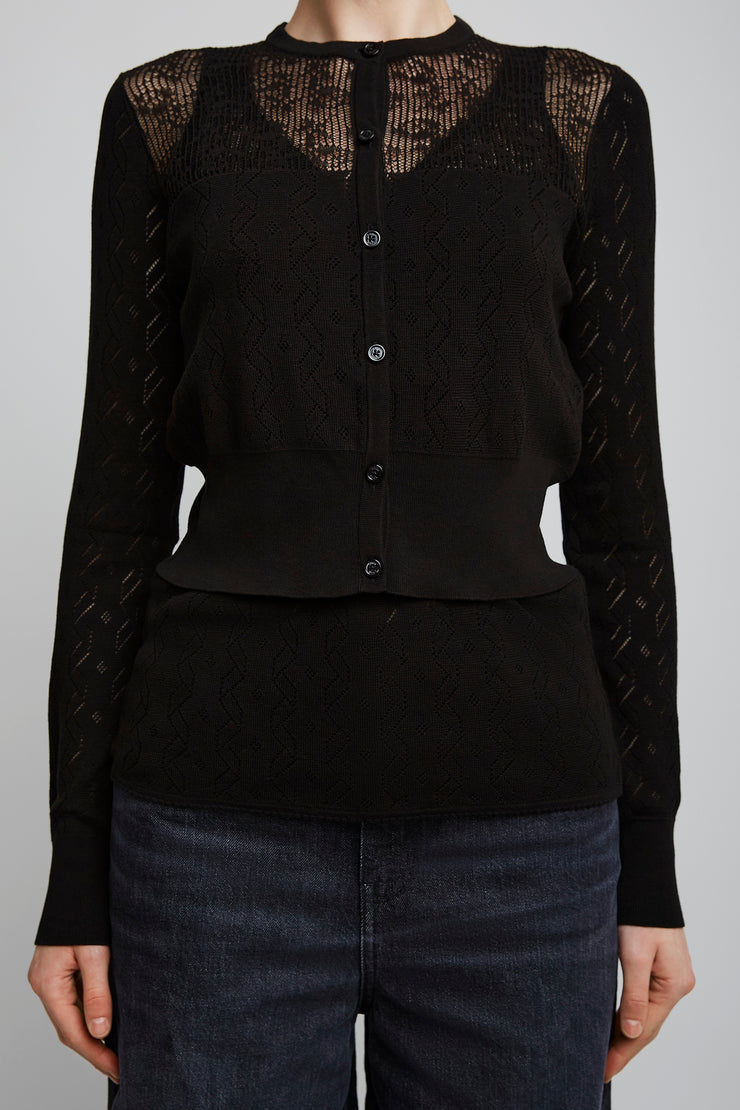 Black knitted top
