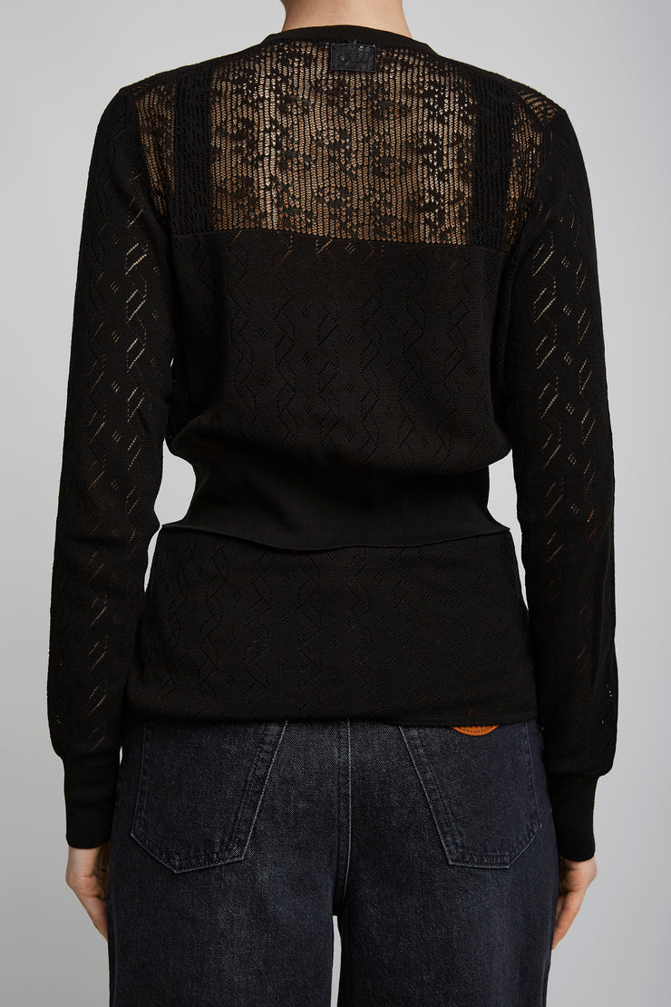 Black knitted top