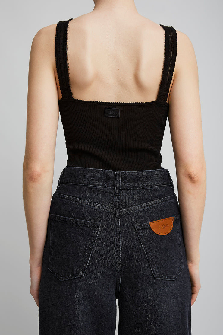 Black knitted top