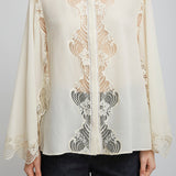 Fluid silk blouse