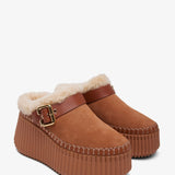 Nama tan shearling sneakers