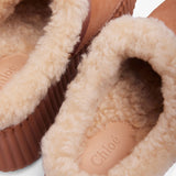 Nama tan shearling sneakers