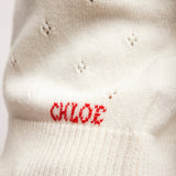 Logo white knitted jumper
