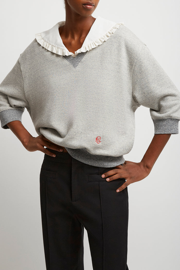 Collared V-neck jumper
