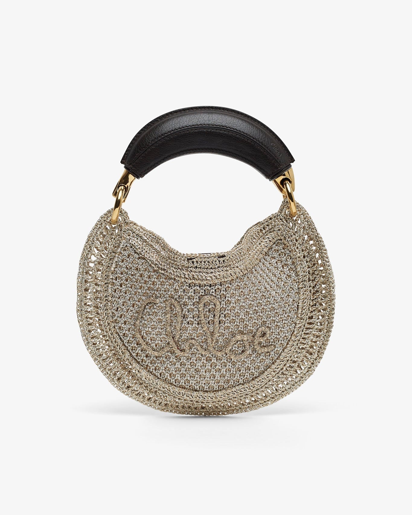 Crocheted handbag with 'Else' branding on a white background