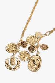 Gold charms necklace