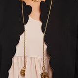 Vintage gold charms necklace