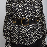 Chloe Midnight black leather belt