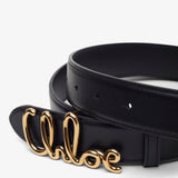 Chloe Iconic black leather belt