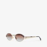 Sunglasses with gradient lenses on a white background