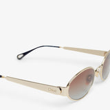 Aly gold brown sunglasses