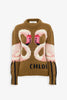 Flamingo knitted wool sweater