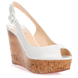 Une Plume white wedge sandal