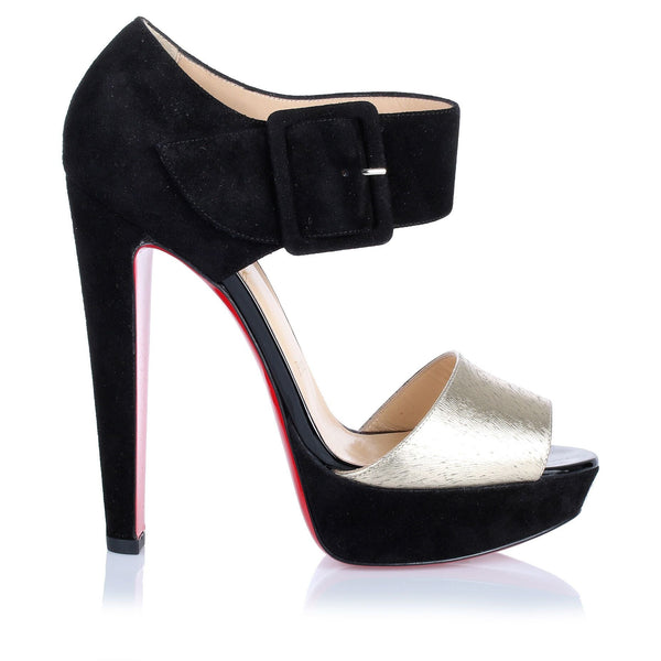 Haute Retenue black suede sandal
