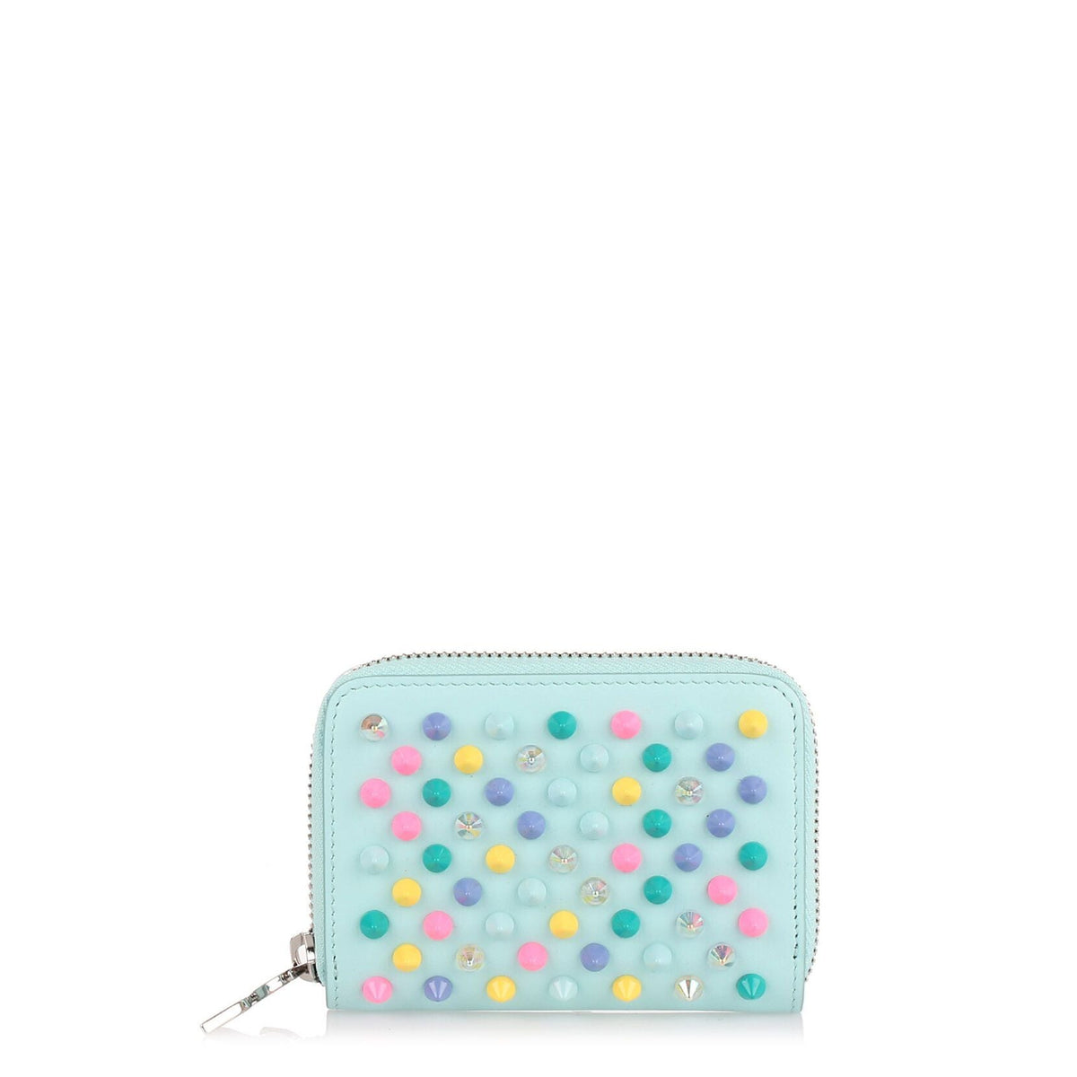 Christian Louboutin Panettone Blue Multi-Spikes Coin Purse