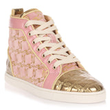 Bip Bip pink and gold suede sneaker