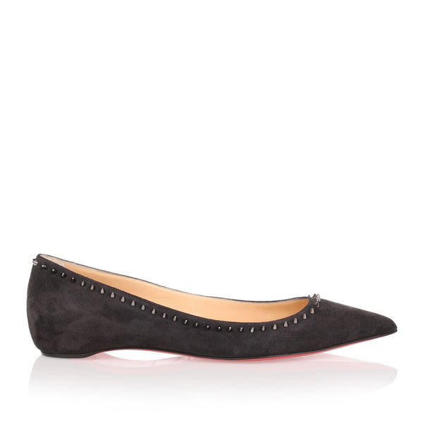 Anjalina grey suede studded flat