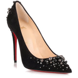 Candidate 100 black suede embellished pump