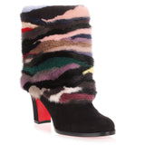 Alexandra 70 mink detailed bootie