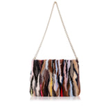 Triloubi large multi coloured fur bag