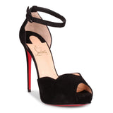 Aketata 120 black suede platform sandal