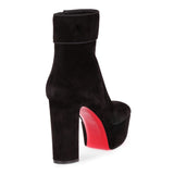 Protorlato black suede platform ankle boot