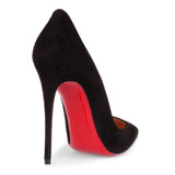 So Kate 120 black suede pump