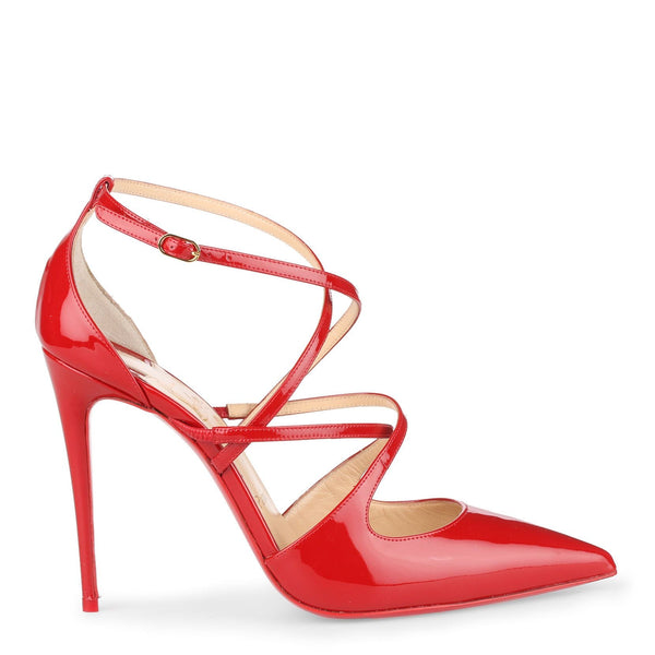 Crossfliketa 100 red patent leather pumps