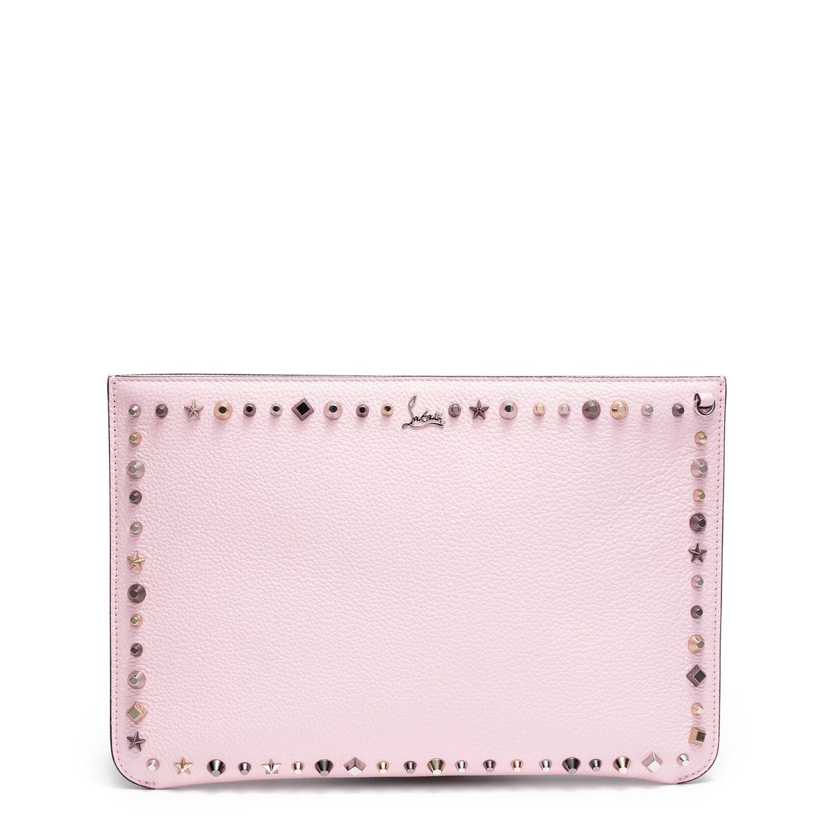 Loubiclutch leather clutch