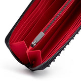 Panettone black monotone leather spike wallet