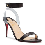 Jonatina 85 PVC Black Leather Sandals